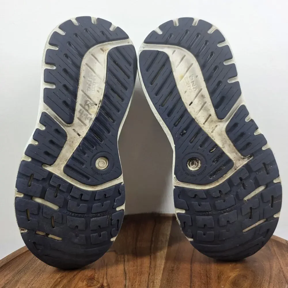 Brooks Beast GTS 23 Peacoat White Mens Navy Blue Size 8 2E Wide Running Shoes